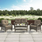 Ensemble de salon de jardin en osier Corvus Padova 4 pièces