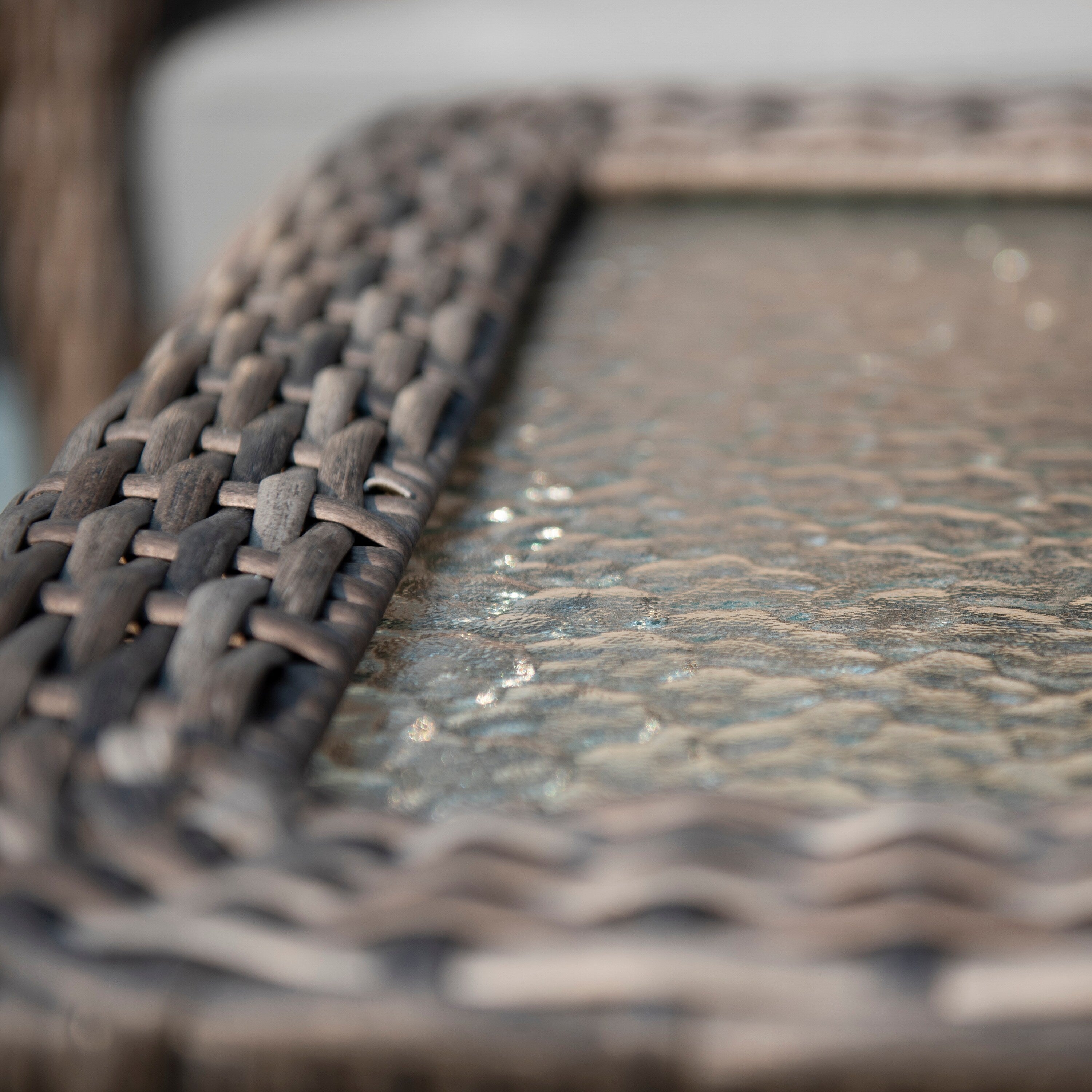 Ensemble de salon de jardin en osier Corvus Padova 4 pièces