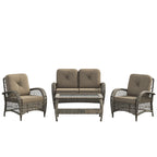 Ensemble de salon de jardin en osier Corvus Padova 4 pièces