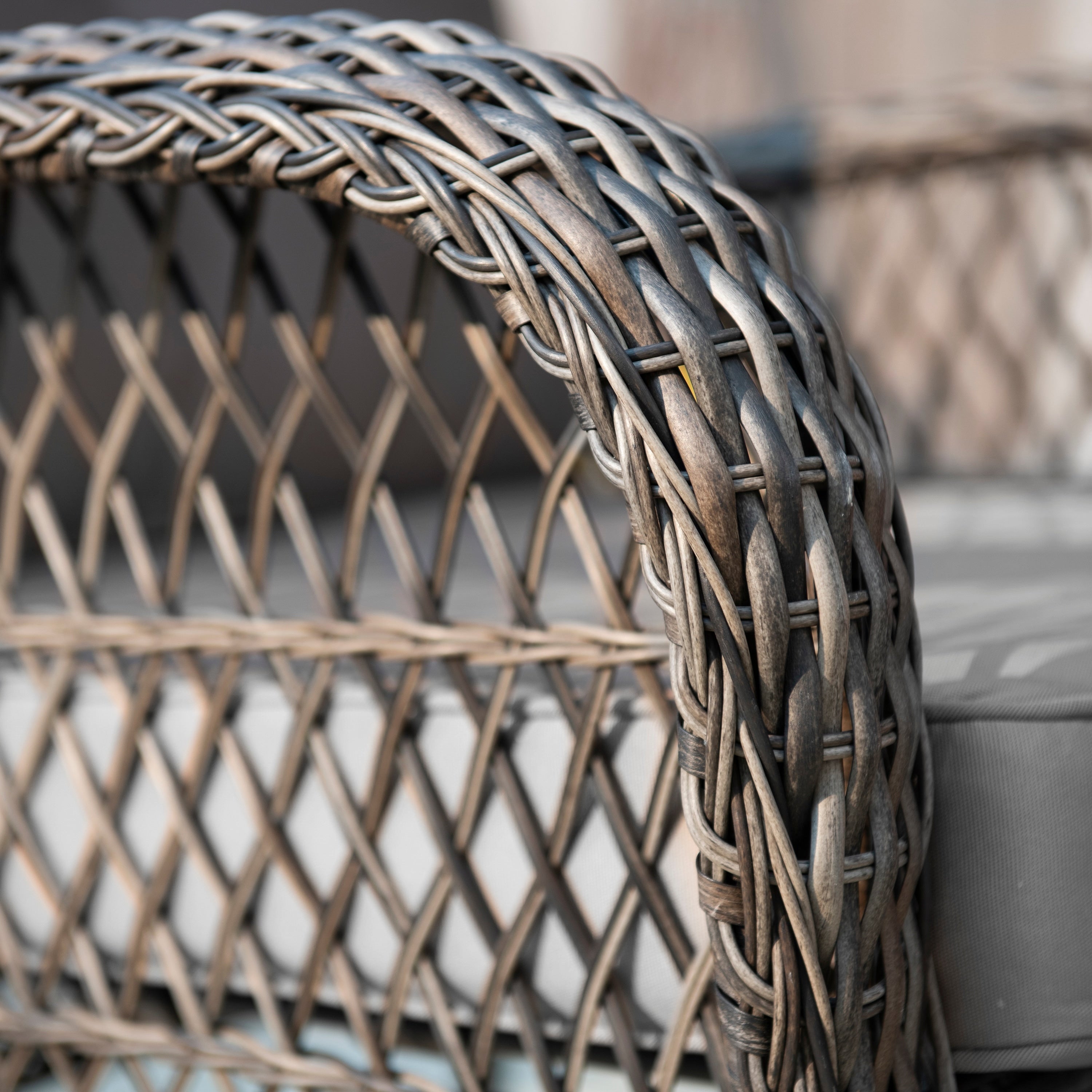 Ensemble de salon de jardin en osier Corvus Padova 4 pièces