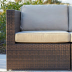 Ensemble de conversation sectionnel de 12 pièces en osier brun Corvus Trey pour meubles de patio