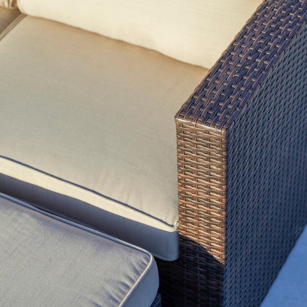 Ensemble de conversation sectionnel de 12 pièces en osier brun Corvus Trey pour meubles de patio