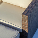 Ensemble de conversation sectionnel de 12 pièces en osier brun Corvus Trey pour meubles de patio