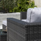 Ensemble de canapés de patio sectionnels en osier Corvus Trey 12 pièces