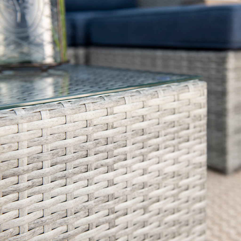 Ensemble de canapés de patio sectionnels en osier Corvus Trey 12 pièces