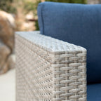 Ensemble de canapés de patio sectionnels en osier Corvus Trey 12 pièces