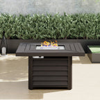 Ensemble de meubles de patio sectionnels Corvus Trey 13 pièces en osier tressé avec table à feu