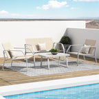 Ensemble de conversation en tissu pour l'extérieur Corvus Yorkdale, 4 pièces