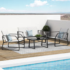 Ensemble de conversation en tissu pour l'extérieur Corvus Yorkdale, 4 pièces