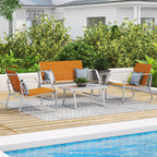 Ensemble de conversation en tissu pour l'extérieur Corvus Yorkdale, 4 pièces