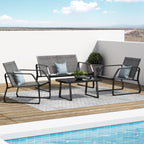 Ensemble de conversation en tissu pour l'extérieur Corvus Yorkdale, 4 pièces