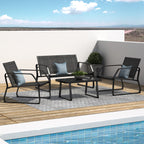 Ensemble de conversation en tissu pour l'extérieur Corvus Yorkdale, 4 pièces