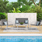 Ensemble de conversation en tissu pour l'extérieur Corvus Yorkdale, 4 pièces