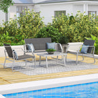 Ensemble de conversation en tissu pour l'extérieur Corvus Yorkdale, 4 pièces