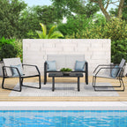 Ensemble de conversation en tissu pour l'extérieur Corvus Yorkdale, 4 pièces