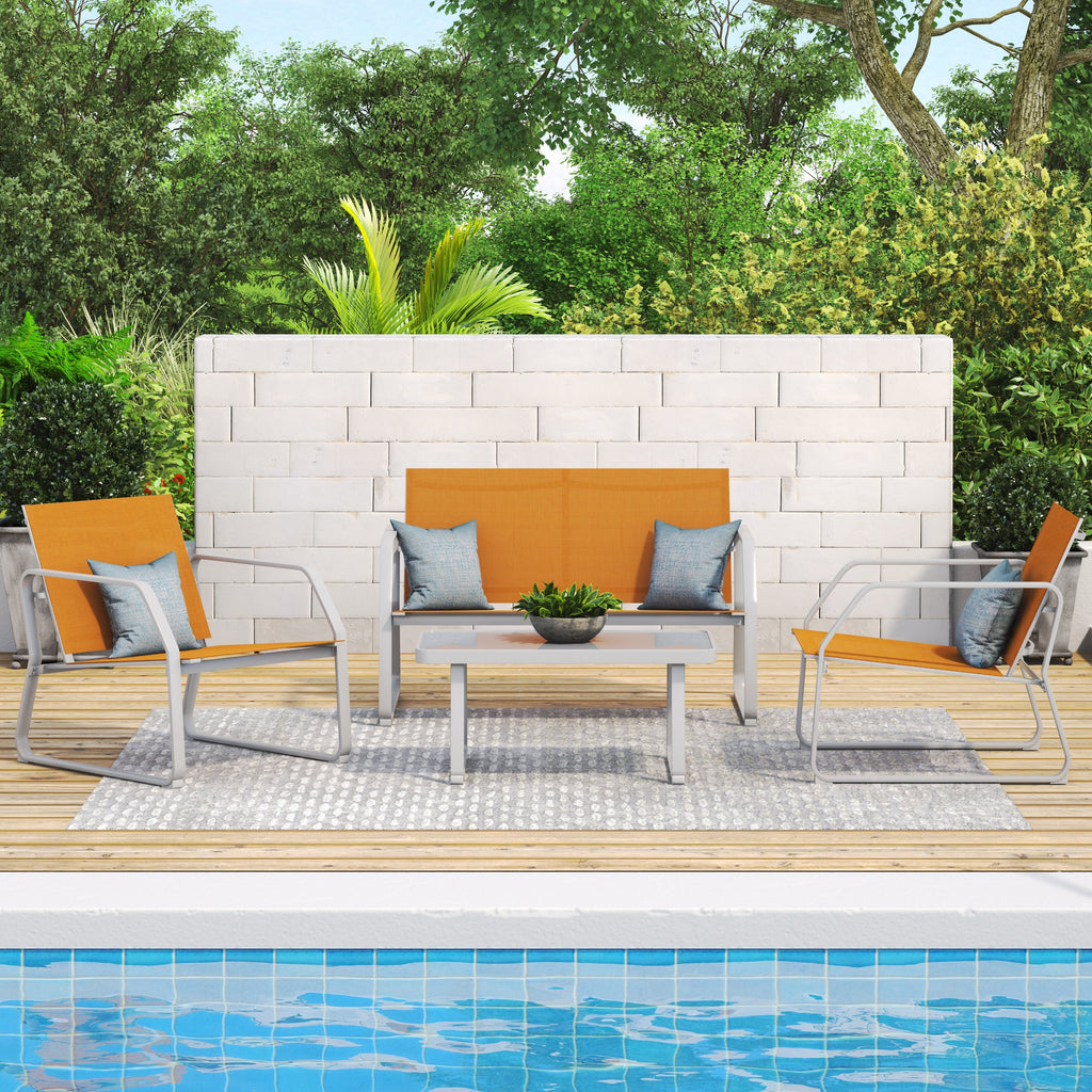 Ensemble de conversation en tissu pour l'extérieur Corvus Yorkdale, 4 pièces