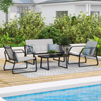 Ensemble de conversation en tissu pour l'extérieur Corvus Yorkdale, 4 pièces