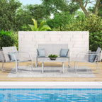 Ensemble de conversation en tissu pour l'extérieur Corvus Yorkdale, 4 pièces