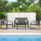 Ensemble de conversation en tissu pour l'extérieur Corvus Yorkdale, 4 pièces