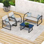 Ensemble de conversation en tissu pour l'extérieur Corvus Yorkdale, 4 pièces