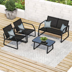 Ensemble de conversation en tissu pour l'extérieur Corvus Yorkdale, 4 pièces