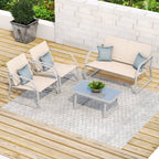 Ensemble de conversation en tissu pour l'extérieur Corvus Yorkdale, 4 pièces