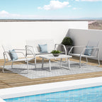 Ensemble de conversation en tissu pour l'extérieur Corvus Yorkdale, 4 pièces