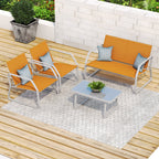 Ensemble de conversation en tissu pour l'extérieur Corvus Yorkdale, 4 pièces