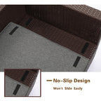 Ensemble de meubles de patio extérieur en osier 5 pièces le plus confortable avec table basse