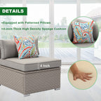 Ensemble de meubles de patio extérieur en osier 5 pièces le plus confortable avec table basse