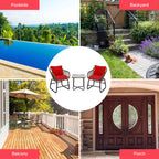 Ensemble bistrot Costway 3 pièces en rotin pour patio, chaises rembourrées, table en verre et terrasse - Voir les détails