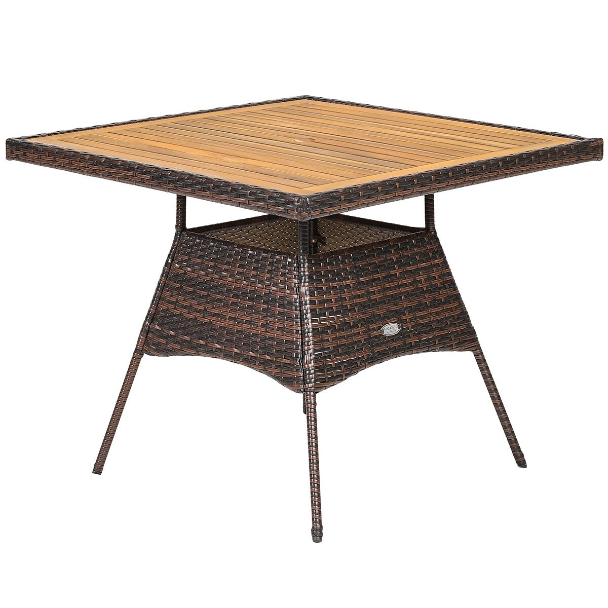 Ensemble de salle à manger en rotin Costway 5 pièces avec fauteuils, table en bois et table basse - Voir les détails