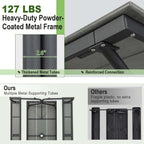 Ensemble table de pique-nique et banc Costway 6 pieds en PEHD robuste pour extérieur - Voir les détails