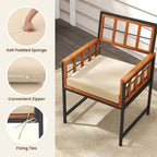 Ensemble de salle à manger d'extérieur Costway 7 pièces avec table en bois d'acacia et coussins moelleux - Voir les détails