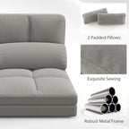 Canapé-lit de sol Costway avec 2 oreillers et dossier réglable en 6 positions - Voir les détails