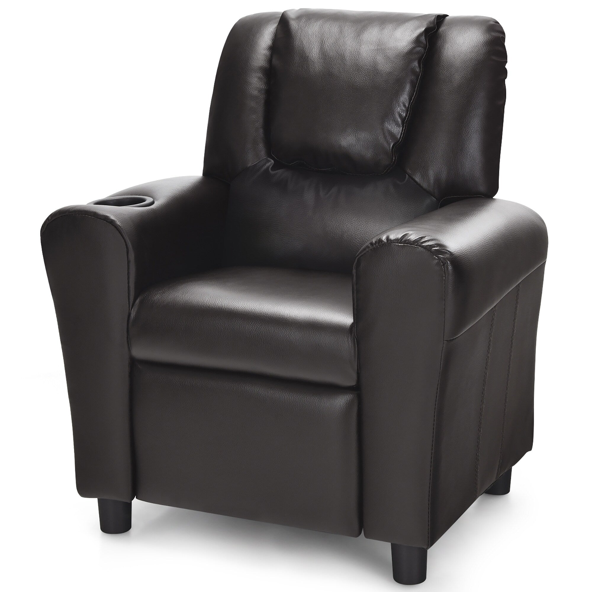 Fauteuil inclinable pour enfants Costway en cuir synthétique avec accoudoirs et repose-pieds