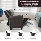 Fauteuil inclinable pour enfants Costway en cuir synthétique avec accoudoirs et repose-pieds