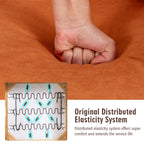 Fauteuil simple en polaire berbère moderne Costway avec pouf et ceinture - 31'' x 31'' x 34,5''