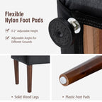 Fauteuil simple en polaire berbère moderne Costway avec pouf et ceinture - 31'' x 31'' x 34,5''