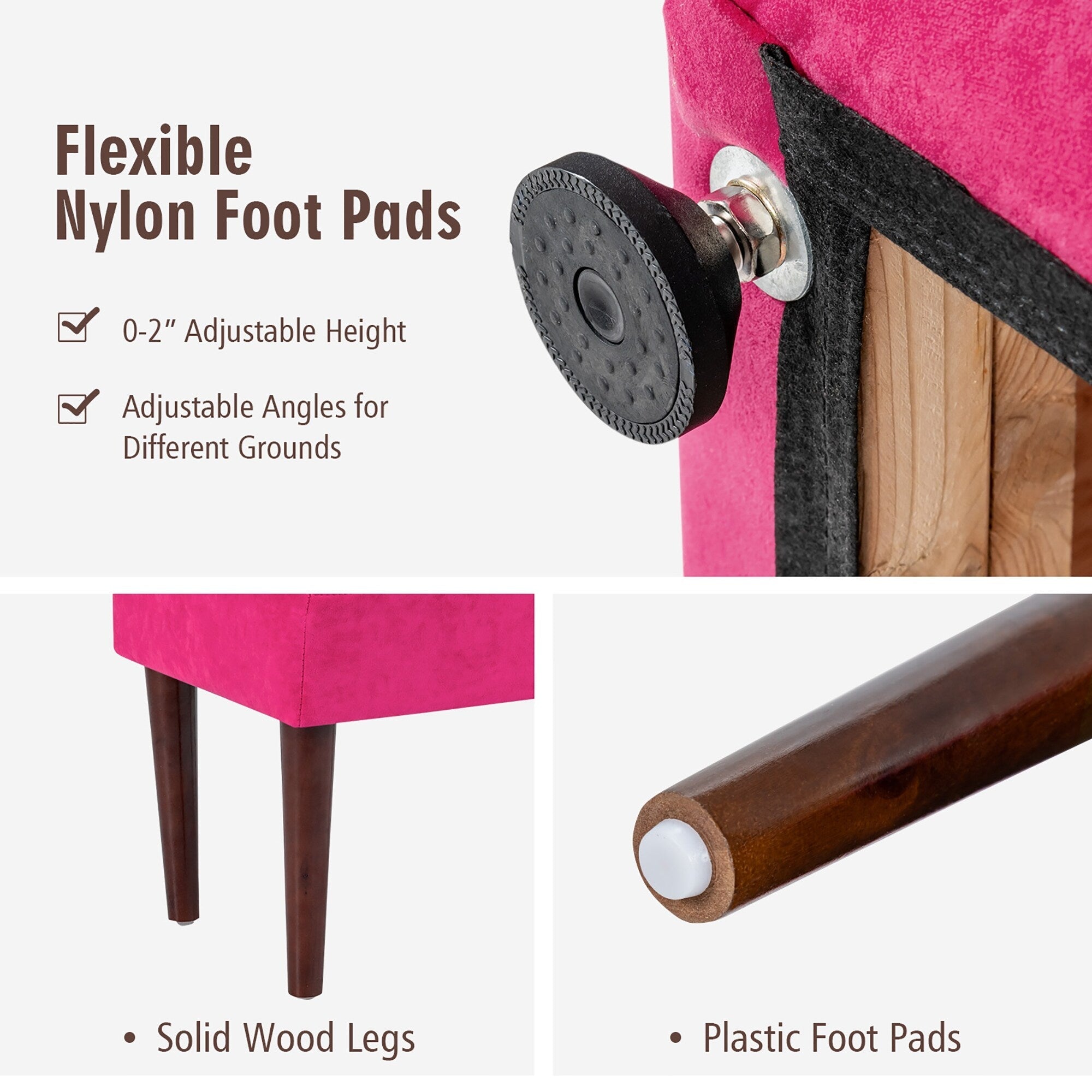 Fauteuil simple en polaire berbère moderne Costway avec pouf et ceinture - 31'' x 31'' x 34,5''