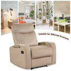 Fauteuil inclinable Costway, canapé simple, avec rangement pour accoudoirs et tasse
