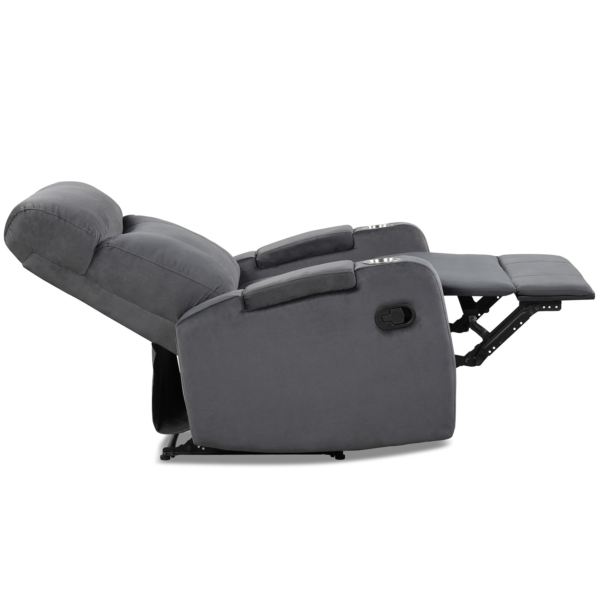 Fauteuil inclinable Costway, canapé simple, avec rangement pour accoudoirs et tasse