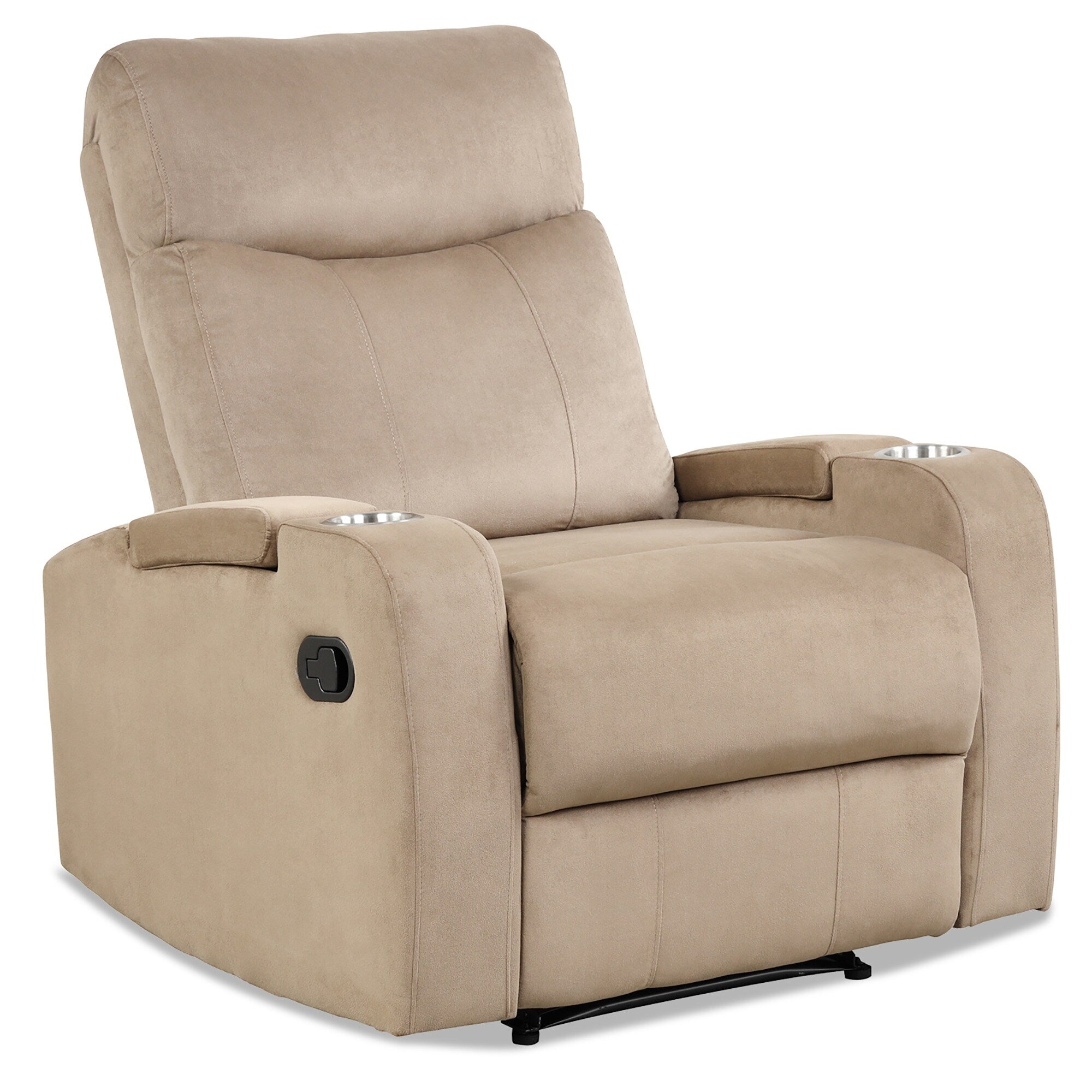 Fauteuil inclinable Costway, canapé simple, avec rangement pour accoudoirs et tasse