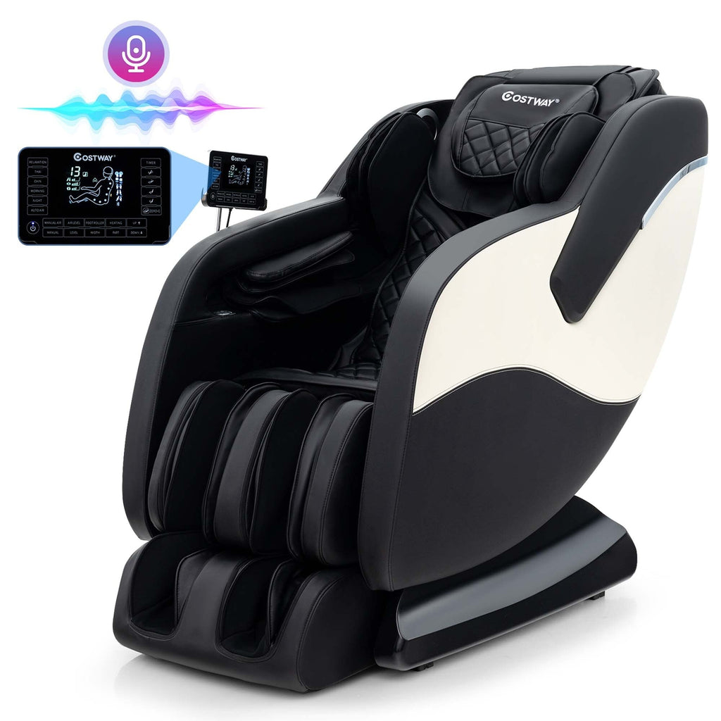 Fauteuil inclinable de massage zéro gravité Costway SL Track avec pied extensible thaïlandais