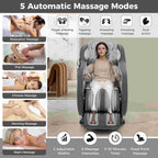 Fauteuil inclinable de massage zéro gravité Costway SL Track avec pied extensible thaïlandais