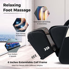 Fauteuil inclinable de massage zéro gravité Costway SL Track avec pied extensible thaïlandais