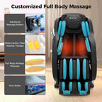 Fauteuil inclinable de massage zéro gravité Costway SL Track avec pied extensible thaïlandais