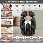 Fauteuil inclinable de massage zéro gravité Costway SL Track avec pied extensible thaïlandais