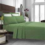 Parure de lit en flanelle de coton à poches extra profondes avec drap plat surdimensionné