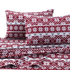 Parure de lit en flanelle de coton à poches extra profondes avec drap plat surdimensionné